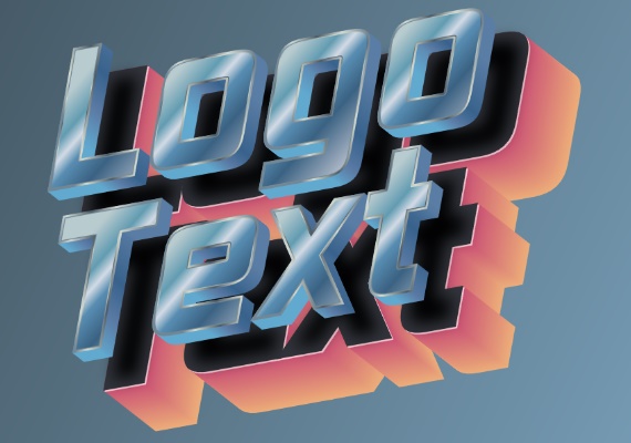 Beautiful 3D Retro Text Font in Retro Style