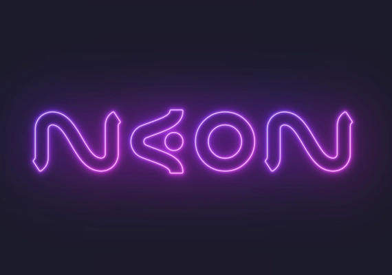 Online fonts with stunning neon glow